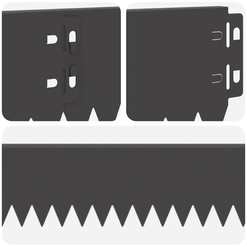 Vejo kraštas 50 pcs 103 x 10 cm Plienas Juoda