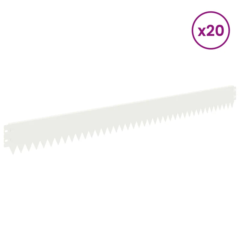 Vejo kraštas 20 pcs 103 x 10 cm Plienas Balta