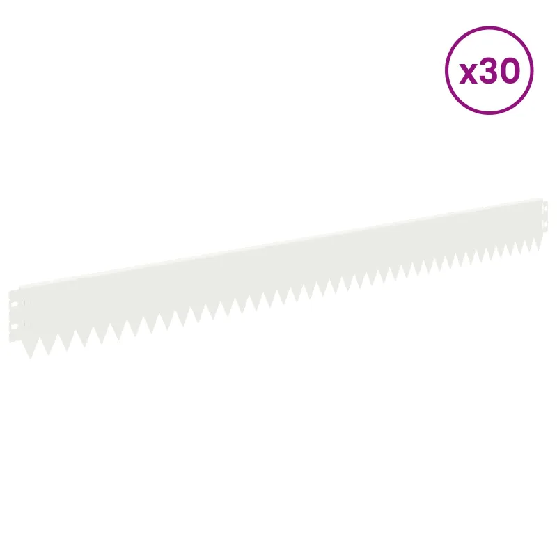 Vejo kraštas 30 pcs 103 x 10 cm Plienas Balta