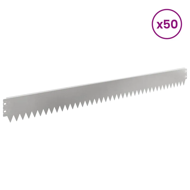 Vejo kraštas 50 pcs 103 x 10 cm Plienas Sidabrinė