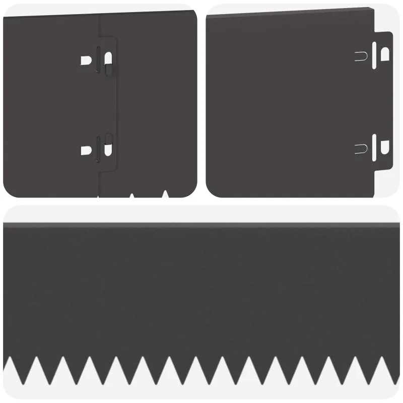 Vejo kraštas 20 pcs 103 x 15 cm Plienas Juoda