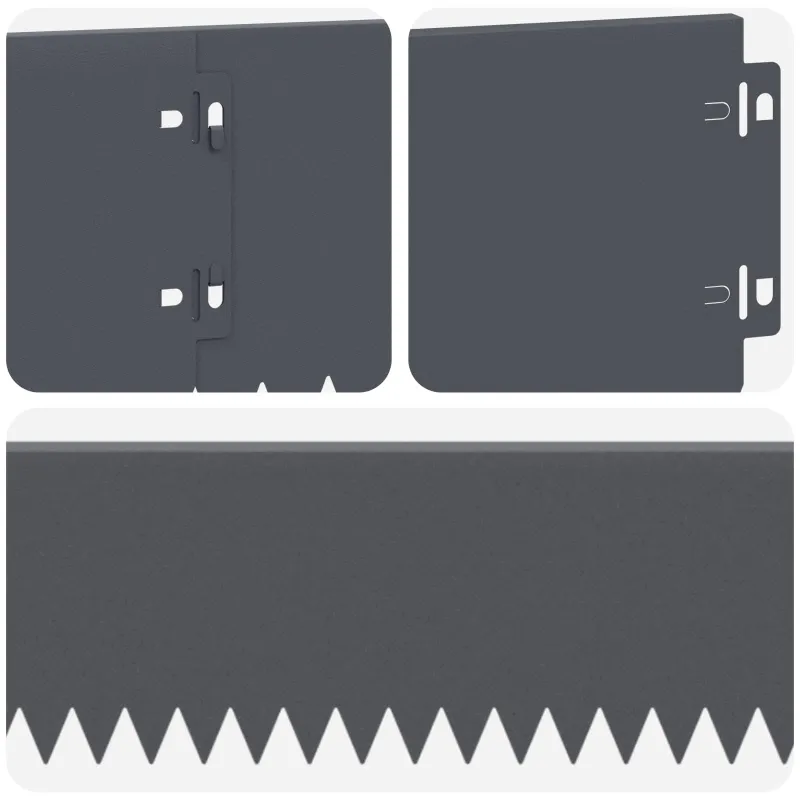 Vejo kraštas 20 pcs 103 x 15 cm Plienas Antracito