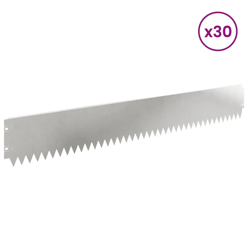 Vejo kraštas 30 pcs 103 x 15 cm Plienas Sidabrinė