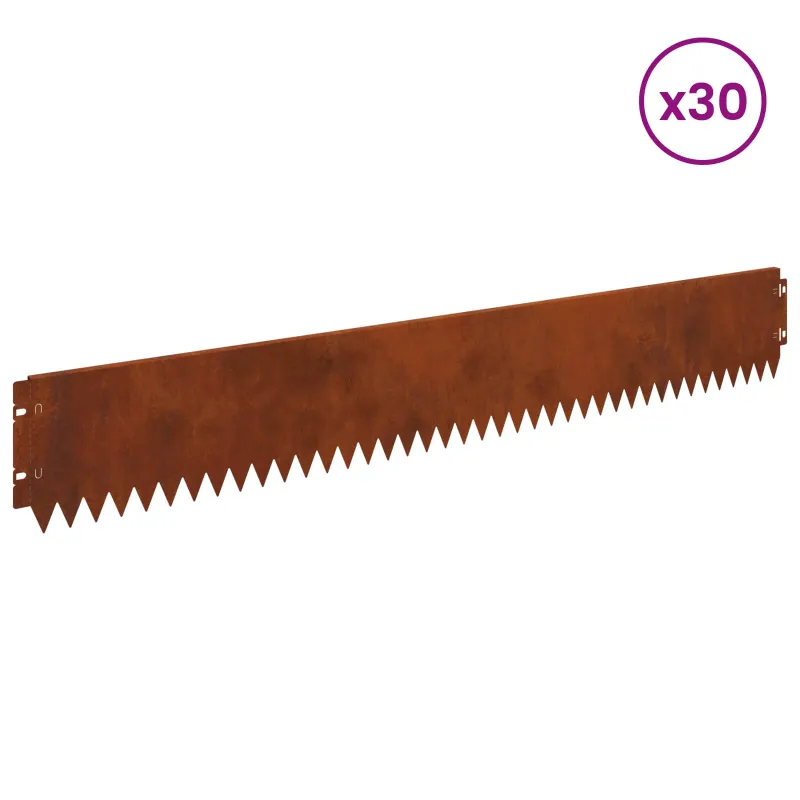 Vejo kraštas 30 pcs 103 x 15 cm Plienas Rūdijanti