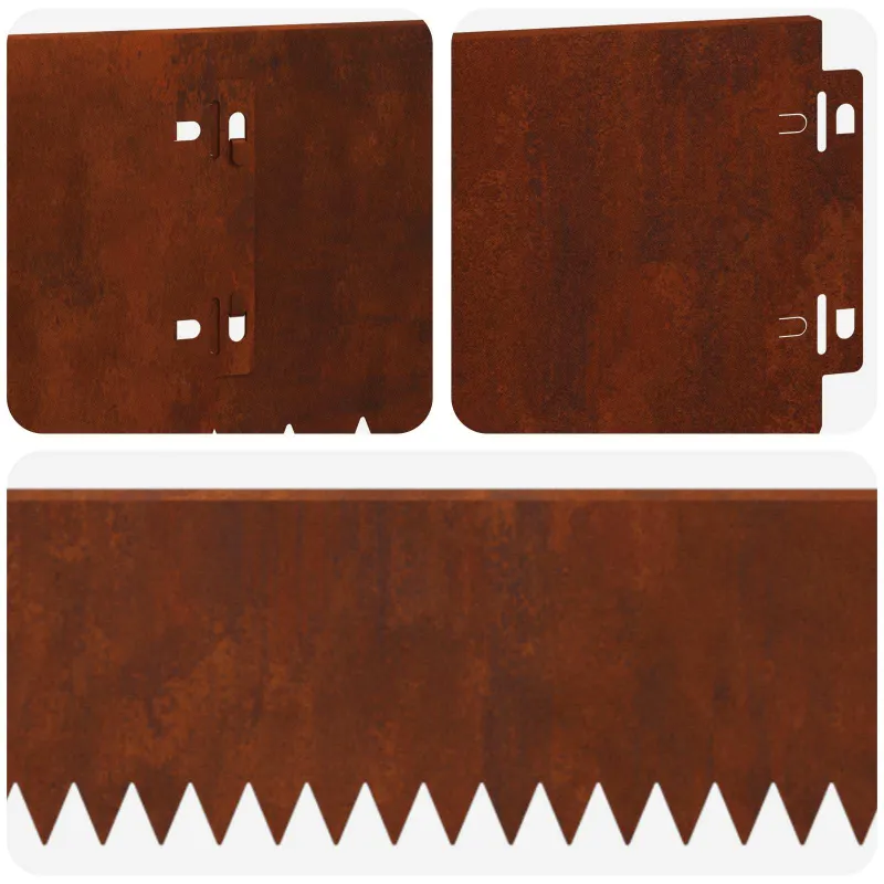 Vejo kraštas 30 pcs 103 x 15 cm Plienas Rūdijanti