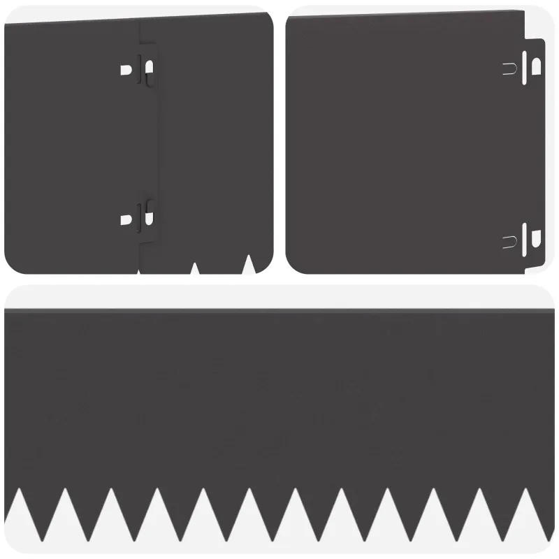 Vejo kraštas 10 pcs 103 x 20 cm Plienas Juoda