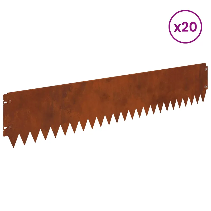 Vejo kraštas 20 pcs 103 x 20 cm Plienas Rūdijanti