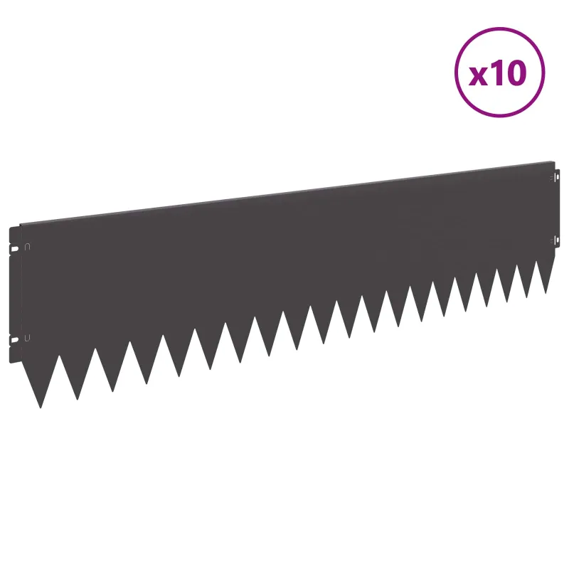 Vejo kraštas 10 pcs 103 x 25 cm Plienas Juoda