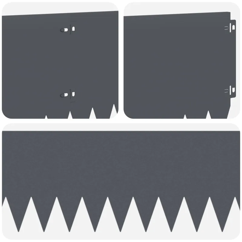 Vejo kraštas 10 pcs 103 x 25 cm Plienas Antracito