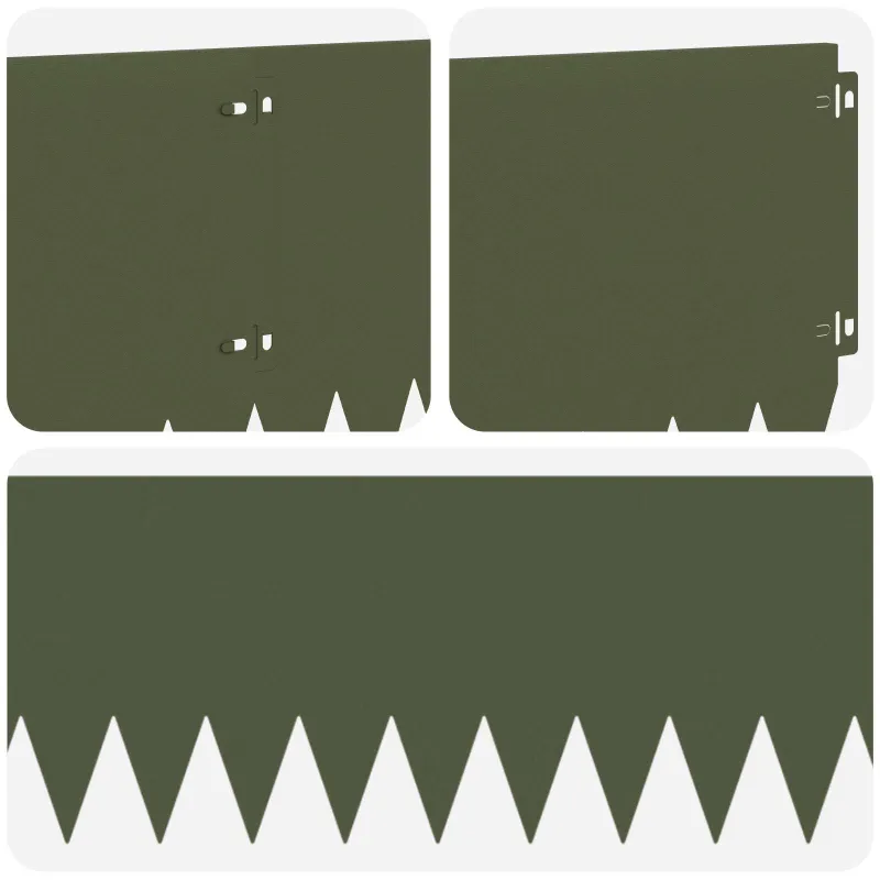 Vejo kraštas 10 pcs 103 x 25 cm Plienas Alyvuogių žalia