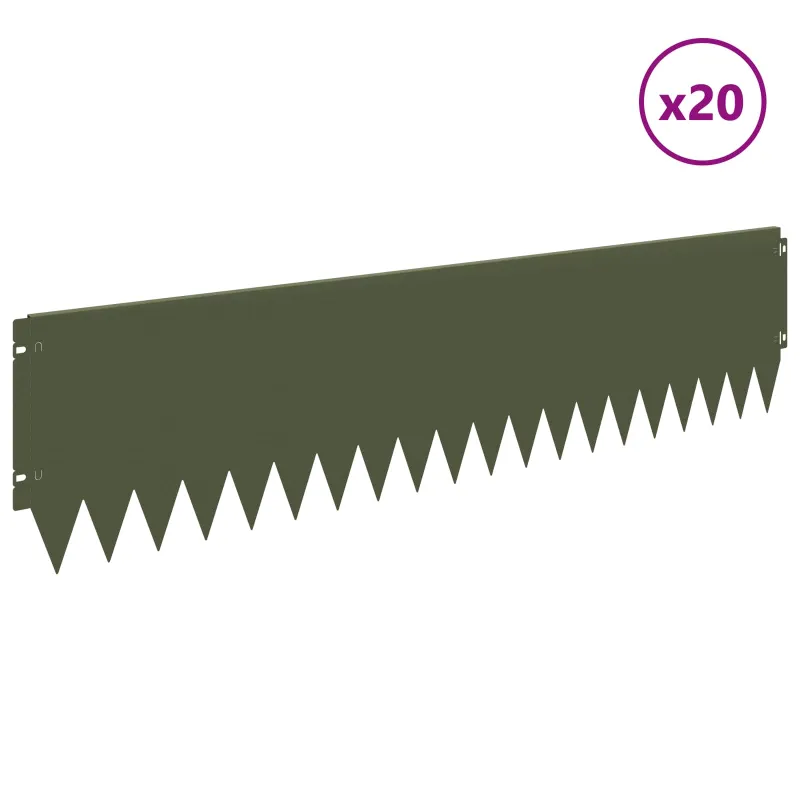 Vejo kraštas 20 pcs 103 x 25 cm Plienas Alyvuogių žalia