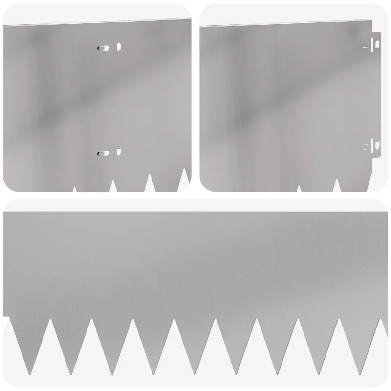Vejo kraštas 20 pcs 103 x 25 cm Plienas Sidabrinė