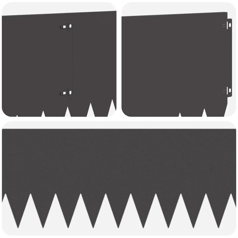 Vejo kraštas 20 pcs 103 x 30 cm Plienas Juoda