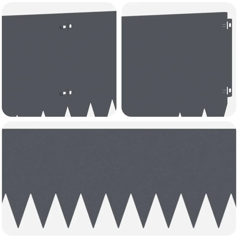 Vejo kraštas 20 pcs 103 x 30 cm Plienas Antracito