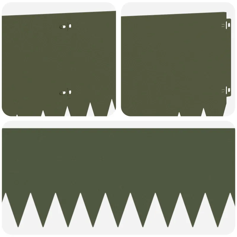 Vejo kraštas 10 pcs 103 x 30 cm Plienas Alyvuogių žalia