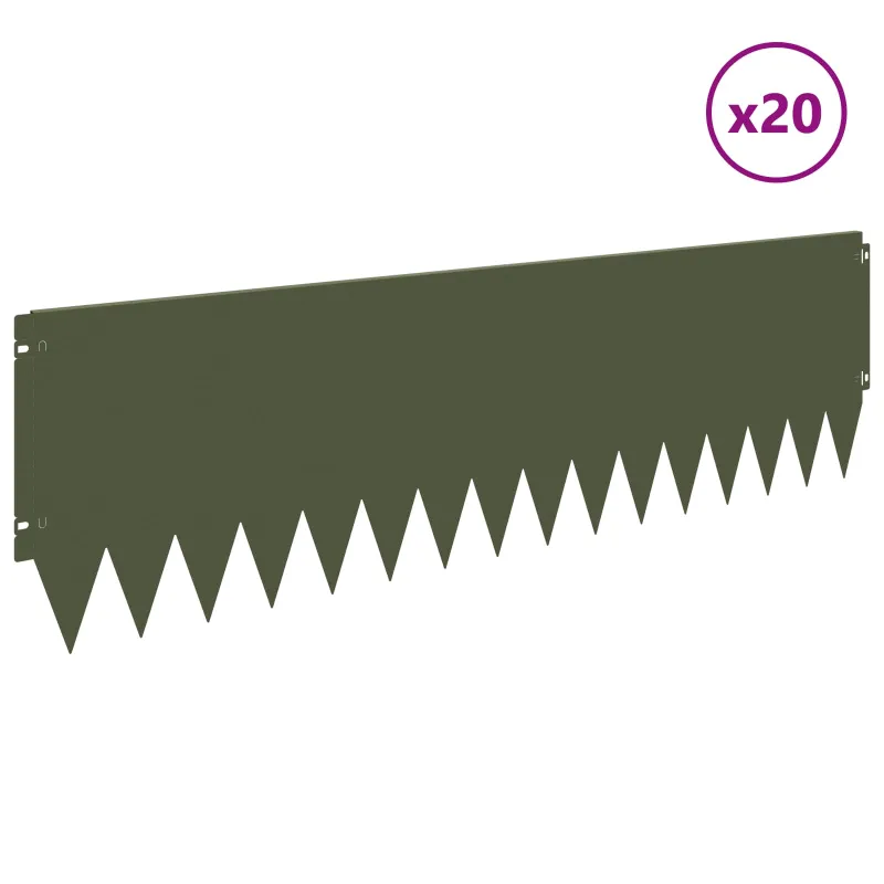 Vejo kraštas 20 pcs 103 x 30 cm Plienas Alyvuogių žalia