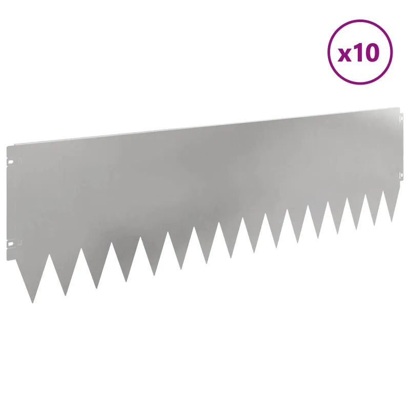 Vejo kraštas 10 pcs 103 x 30 cm Plienas Sidabrinė