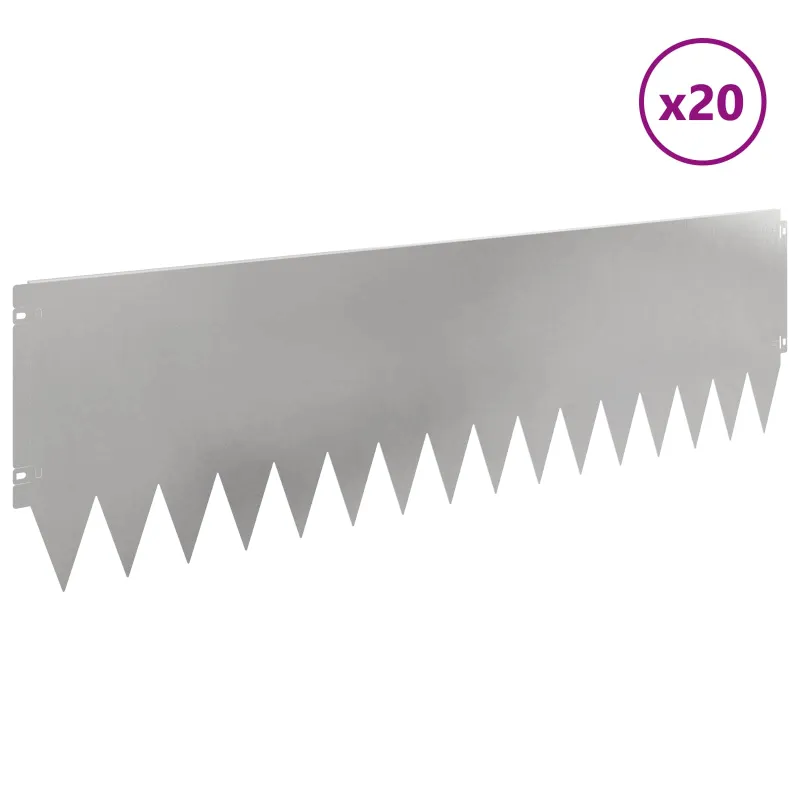 Vejo kraštas 20 pcs 103 x 30 cm Plienas Sidabrinė