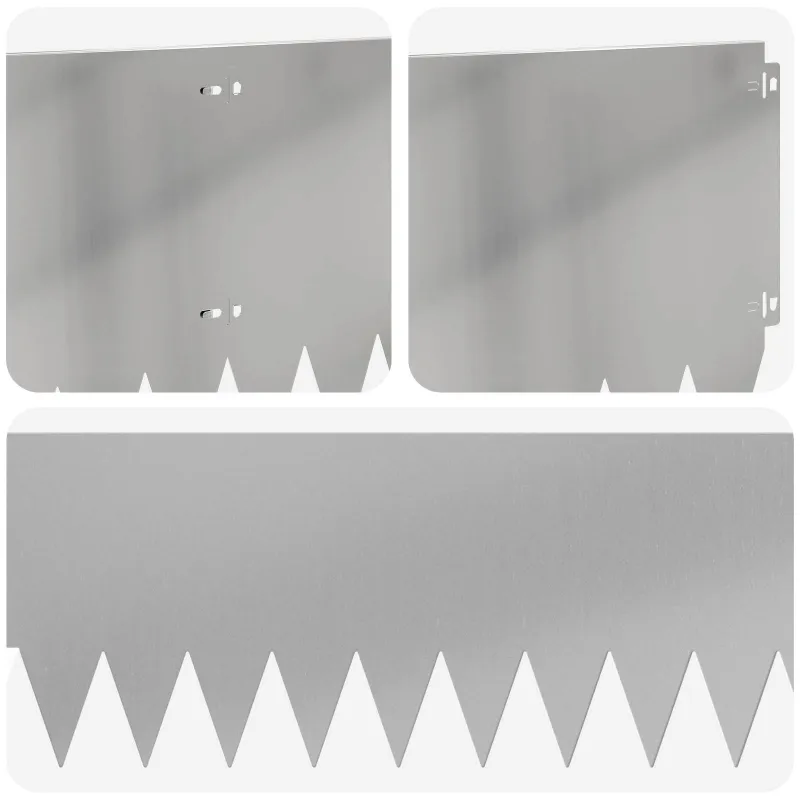 Vejo kraštas 20 pcs 103 x 30 cm Plienas Sidabrinė