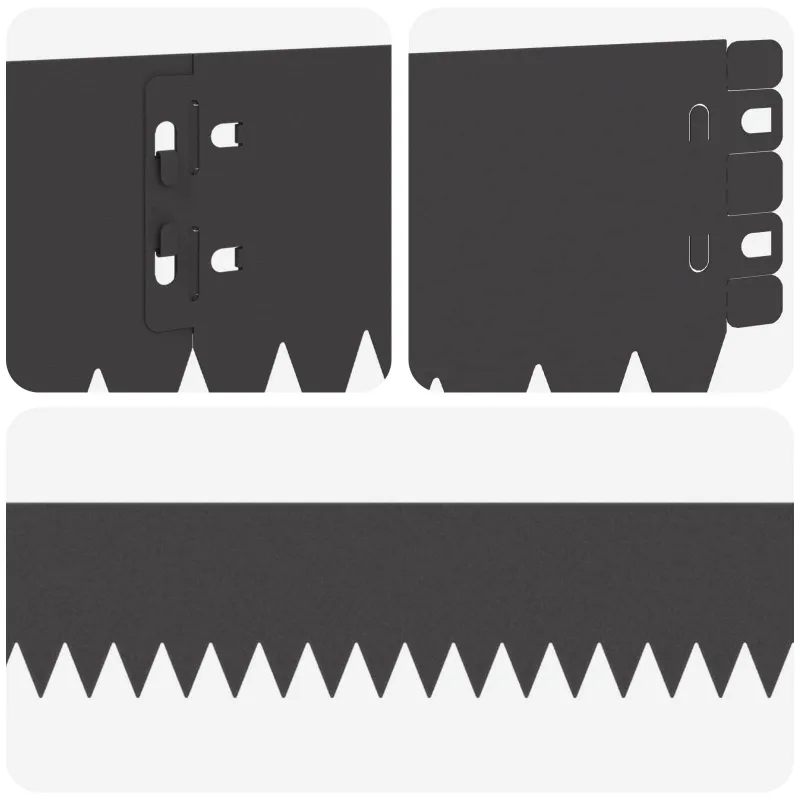 Vejo kraštas 20 pcs 103 x 10 cm Plienas Juoda