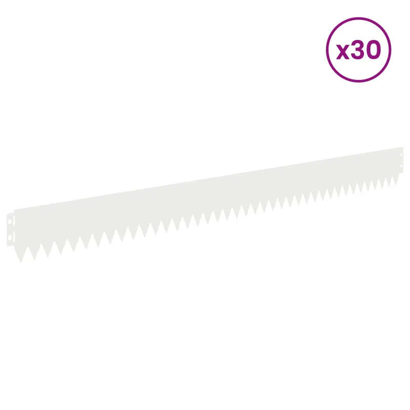 Vejo kraštas 30 pcs 103 x 10 cm Plienas Balta