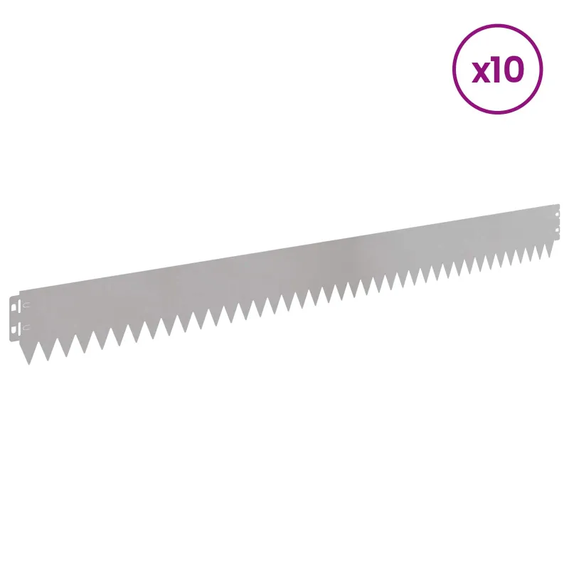 Vejo kraštas 10 pcs 103 x 10 cm Plienas Sidabrinė