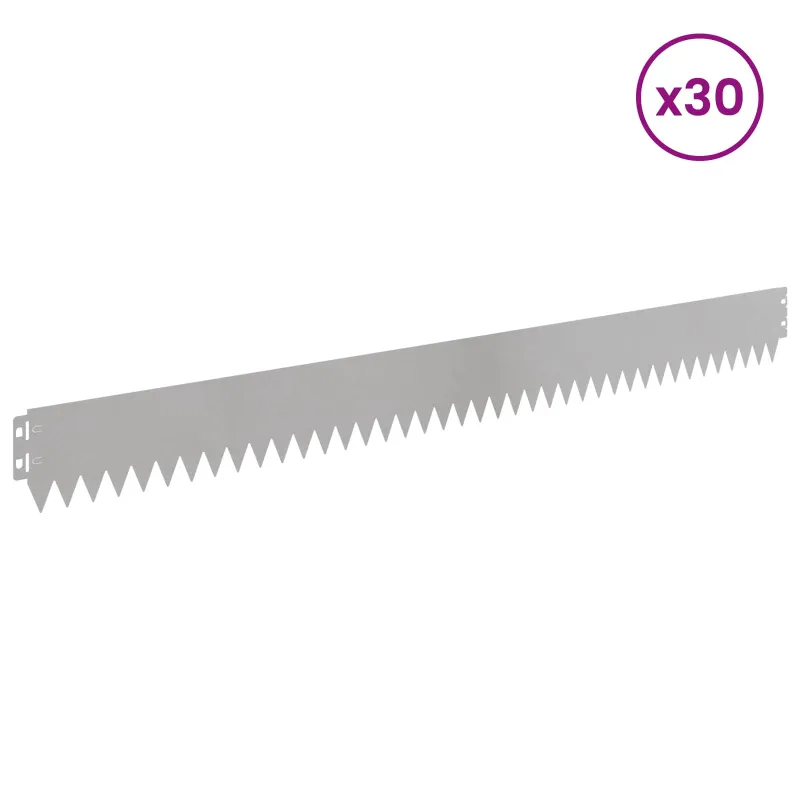 Vejo kraštas 30 pcs 103 x 10 cm Plienas Sidabrinė