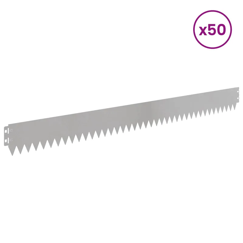 Vejo kraštas 50 pcs 103 x 10 cm Plienas Sidabrinė