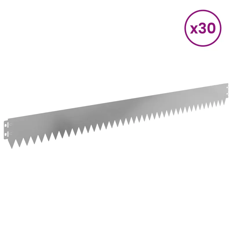 Vejo kraštas 30 pcs 103 x 10 cm Plienas Sidabrinė