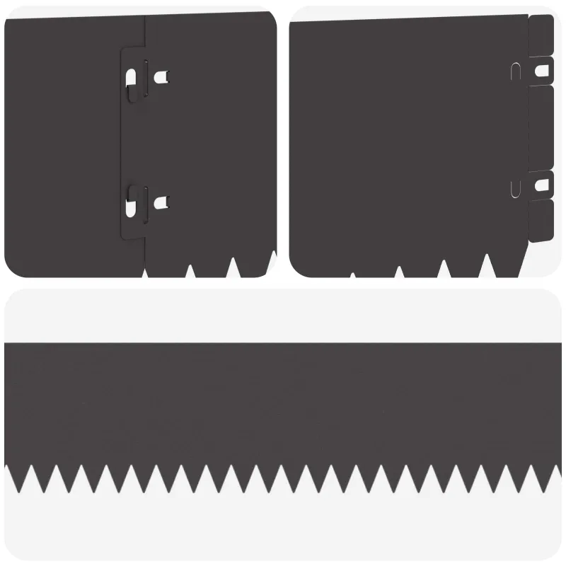 Vejo kraštas 20 pcs 103 x 15 cm Plienas Juoda