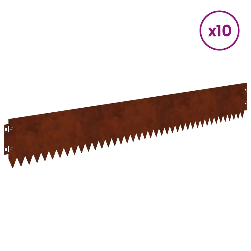 Vejo kraštas 10 pcs 103 x 15 cm Plienas Rūdijanti