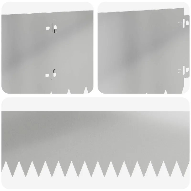 Vejo kraštas 10 pcs 103 x 20 cm Plienas Sidabrinė