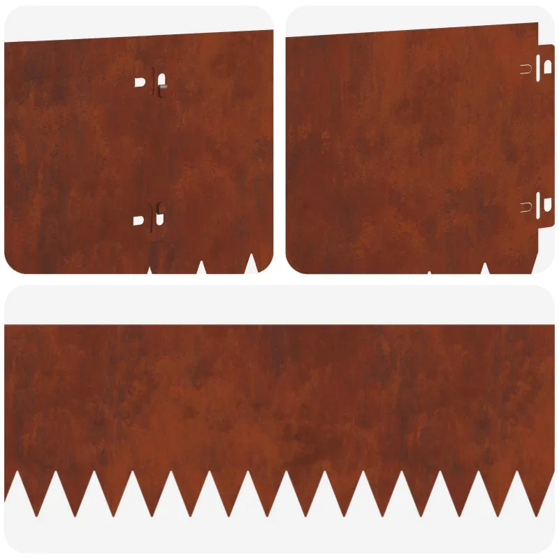 Vejo kraštas 20 pcs 103 x 20 cm Plienas Rūdijanti