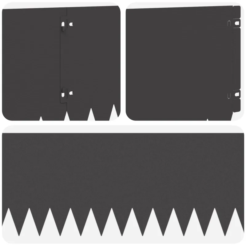Vejo kraštas 20 pcs 103 x 25 cm Plienas Juoda