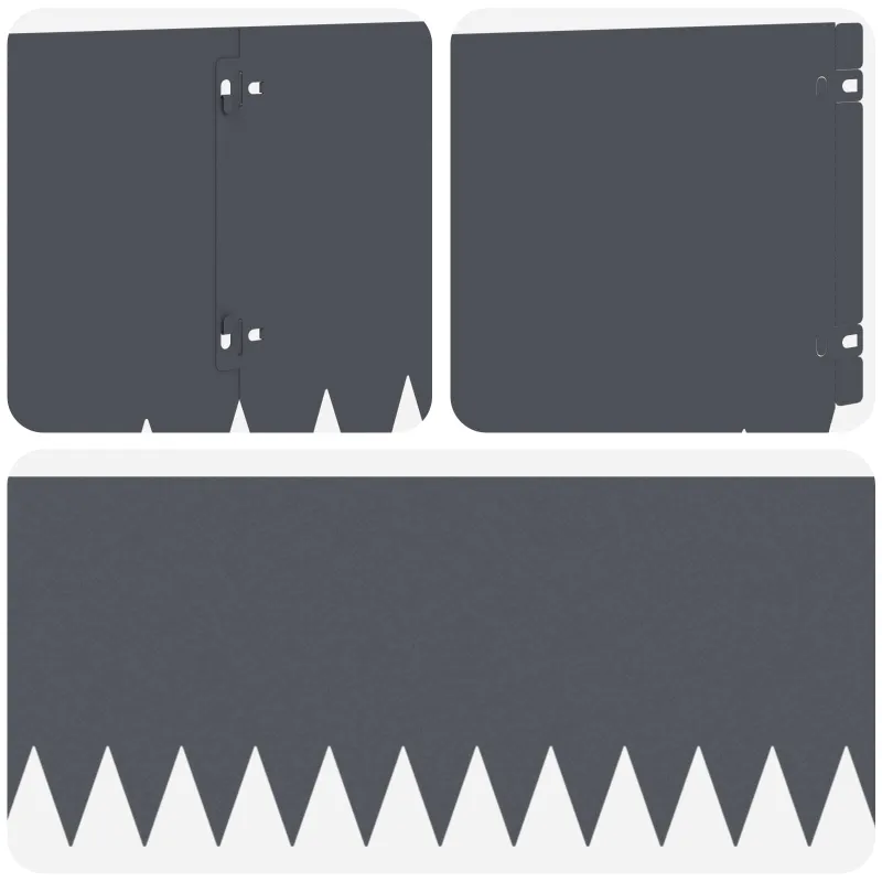 Vejo kraštas 20 pcs 103 x 25 cm Plienas Antracito
