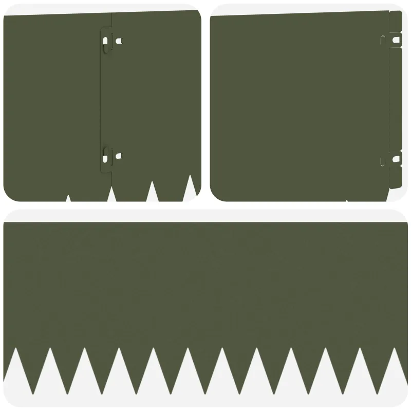 Vejo kraštas 10 pcs 103 x 25 cm Plienas Alyvuogių žalia