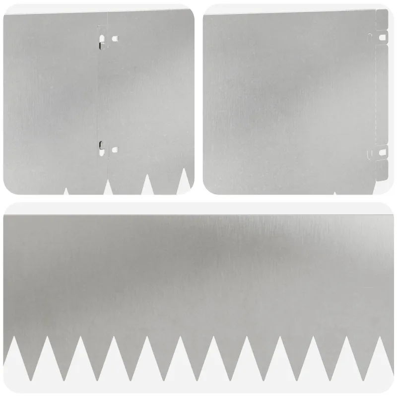Vejo kraštas 20 pcs 103 x 25 cm Plienas Sidabrinė