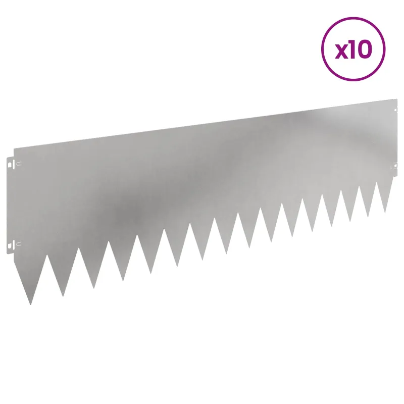 Vejo kraštas 10 pcs 103 x 30 cm Plienas Sidabrinė