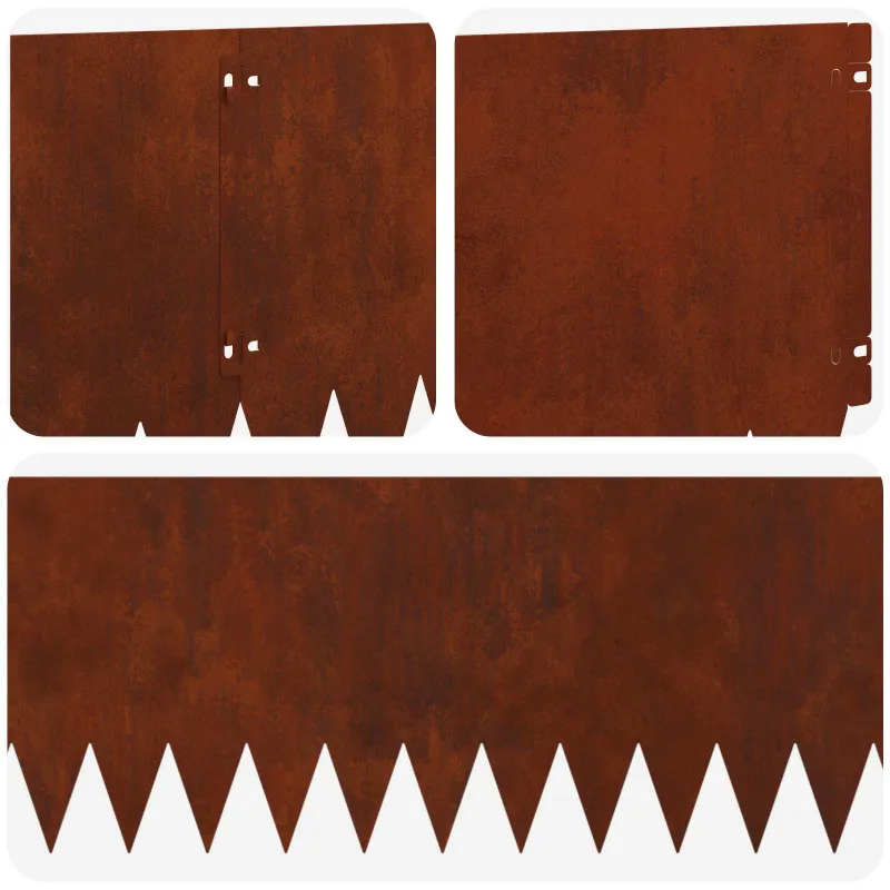 Vejo kraštas 10 pcs 103 x 30 cm Plienas Rūdijanti