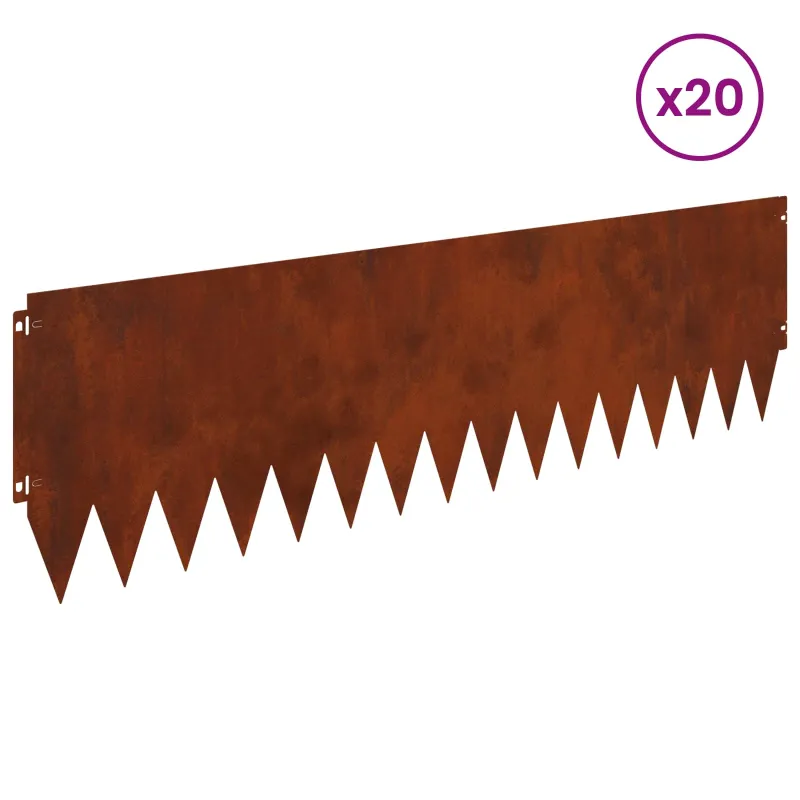 Vejo kraštas 20 pcs 103 x 30 cm Plienas Rūdijanti