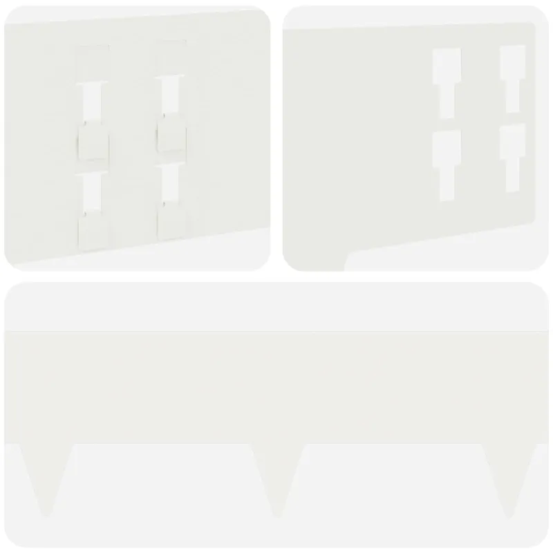 Vejo kraštas 50 pcs 100 x 15 cm Plienas Balta