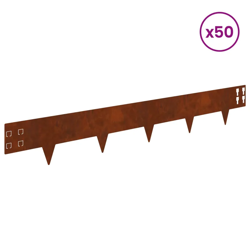 Vejo kraštas 50 pcs 100 x 15 cm Plienas Rūdijanti