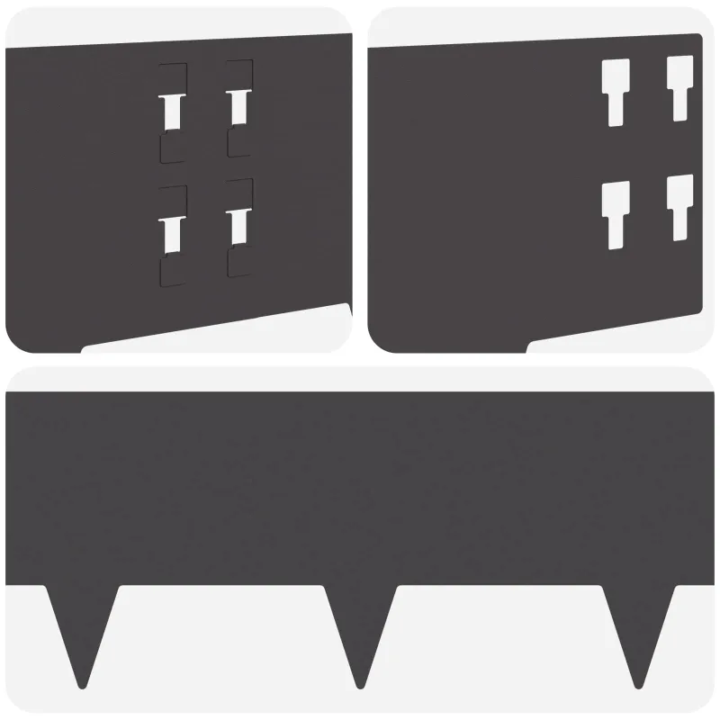 Vejo kraštas 50 pcs 100 x 20 cm Plienas Juoda