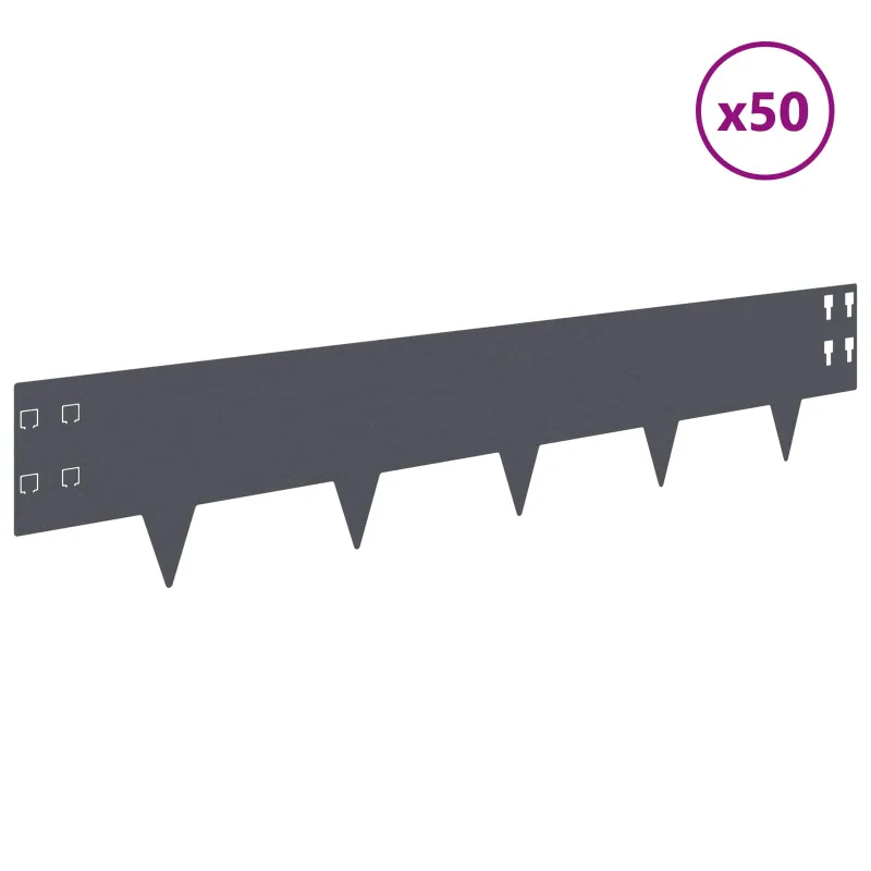 Vejo kraštas 50 pcs 100 x 20 cm Plienas Antracito