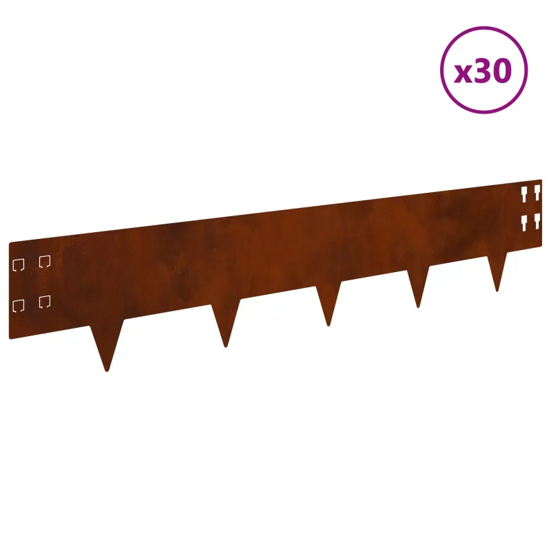 Vejo kraštas 30 pcs 100 x 20 cm Plienas Rūdijanti