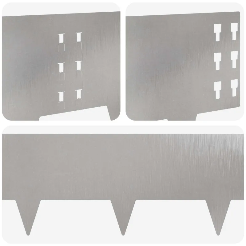 Vejo kraštas 20 pcs 100 x 25 cm Plienas Sidabrinė