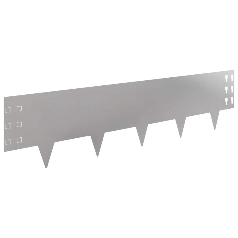 Vejo kraštas 30 pcs 100 x 25 cm Plienas Sidabrinė