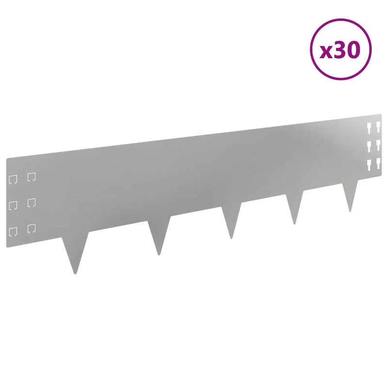 Vejo kraštas 30 pcs 100 x 25 cm Plienas Sidabrinė