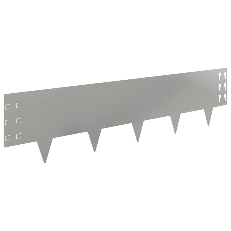 Vejo kraštas 10 pcs 100 x 25 cm Plienas Sidabrinė