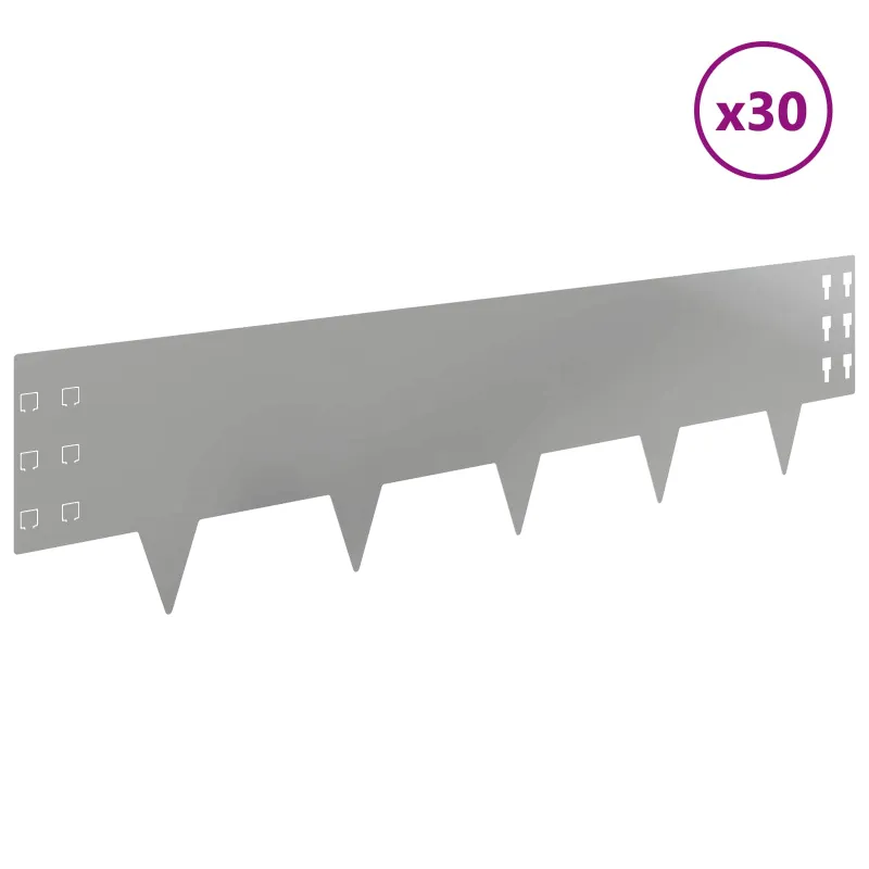 Vejo kraštas 30 pcs 100 x 25 cm Plienas Sidabrinė
